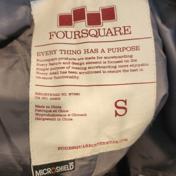 Foursquare Snowboarding Pants Men'sSize Small Grey Pinstripe - Picture 4 of 16